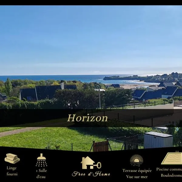 Horizon, vue mer, piscine chauffée, hotel in Guidel