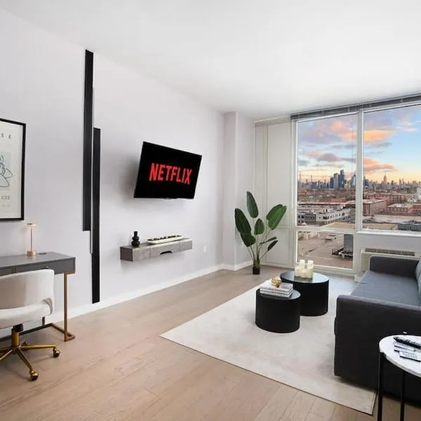 Empire State View - Luxury Apt with Pool - Shuttle to NYC, hotel v destinaci Hoboken