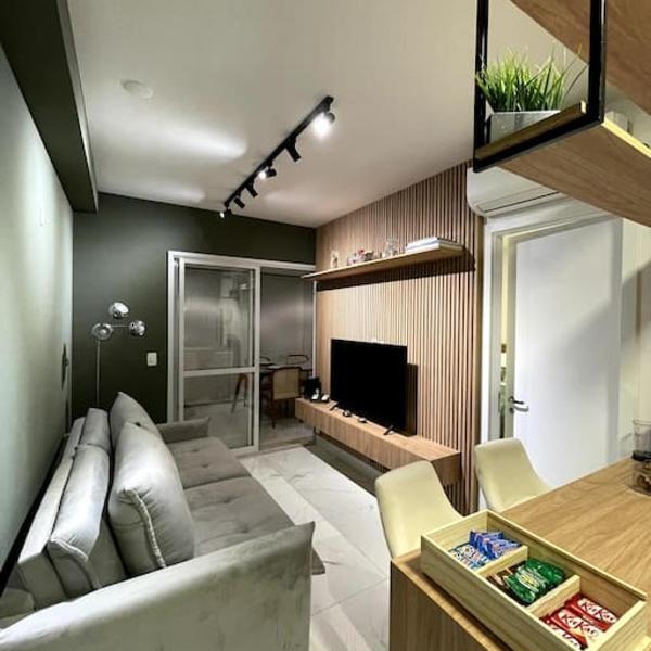 Apto Novo no Brooklin com Ar e Garagem