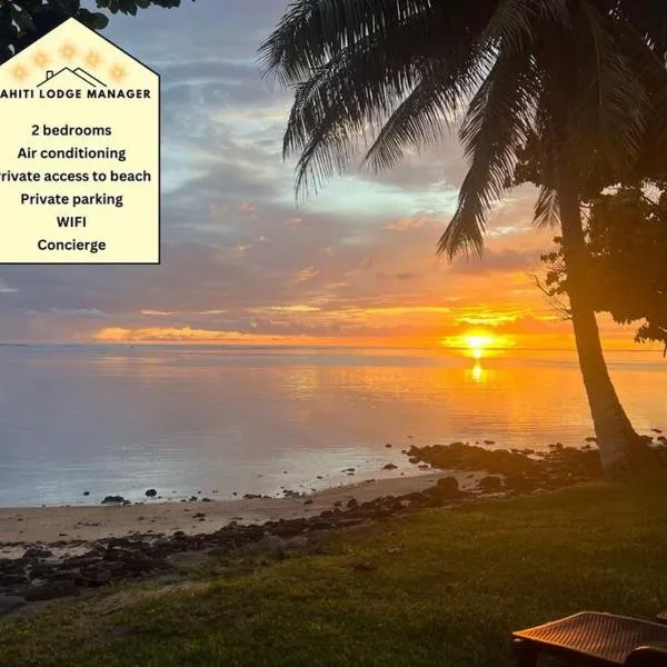 Enoha Lodge - Climatisation, Fibre, Accès Plage, Parking Privé, hotel em Haapiti