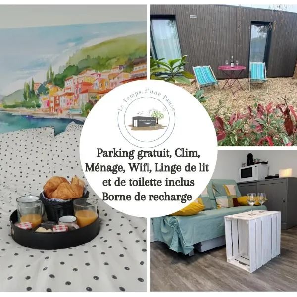 Studio de Jardin "Le Temps d une Pause" jusqu'à 4 personnes en face du Beaujolais - Climatisation et Borne recharge véhicule électrique, hotel v destinaci Montmerle Sur Saône
