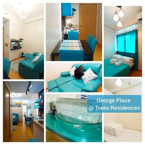 George 2BR Netflix Pool Wi-Fi Trees Residences QC, hotel v destinaci Manila