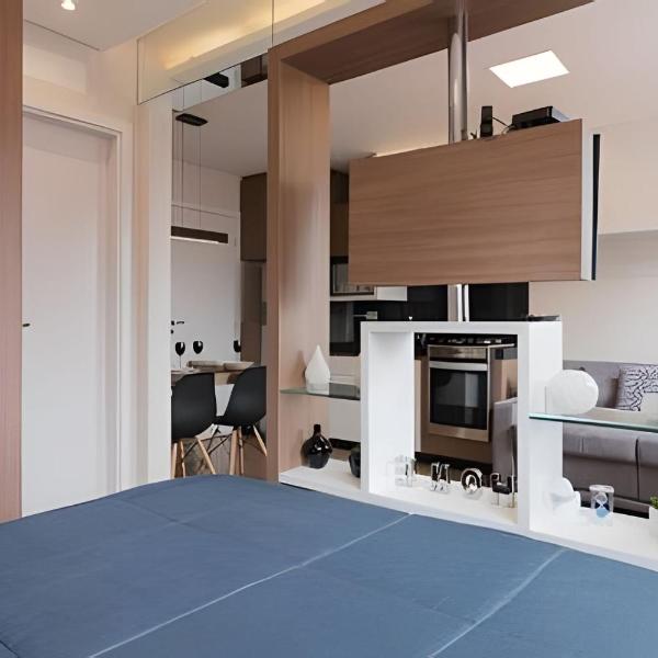 Studio prox shopping Curitiba Wifi, TV a Cabo e ar by UROOMS - Foto 4