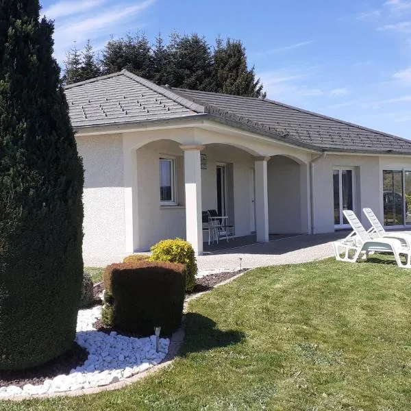 Haute-loire Tence Belle maison neuve plain-pied 4 étoiles avec parc arboré clos, מלון בTence