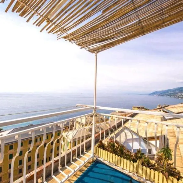 attico spettacolare vista mare, hotell sihtkohas Camogli