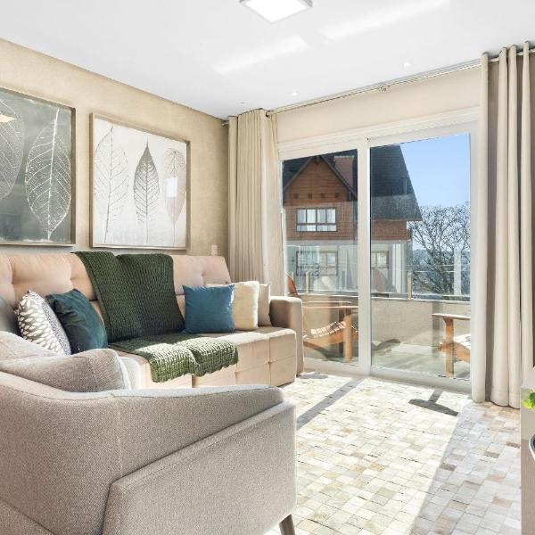 600 metros, Rua Coberta Centro Loft Gramado 202