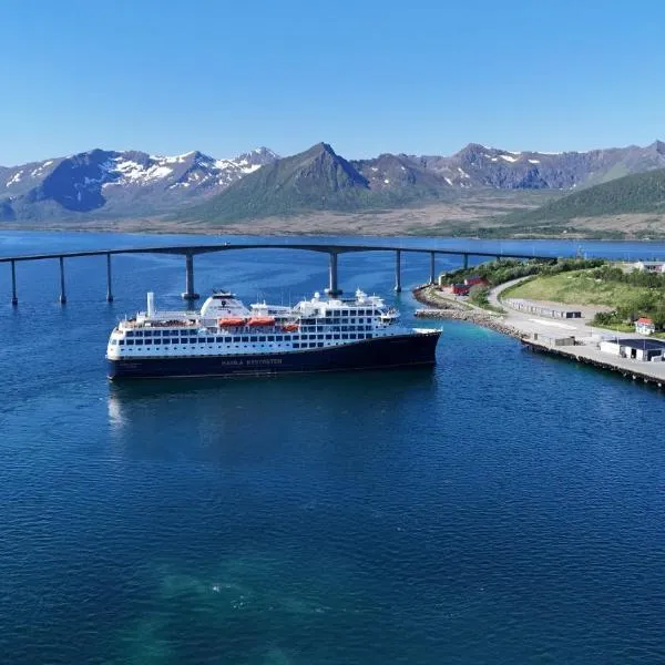 Risøyhamn Kafe, hotel v destinaci Risøyhamn