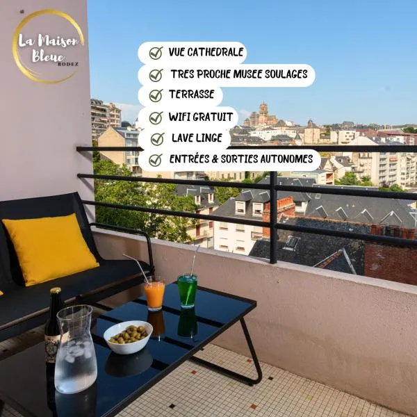 Cocon, vue Rodez, terrasse, box, musée Soulages, hotell i Rodez