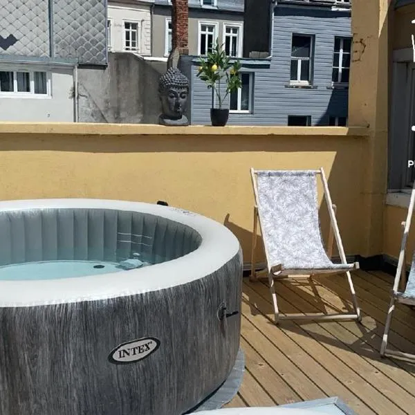 SPA central charmant duplex cosy 90m2 à 300m rue piétonne et 500 m du port – hotel w mieście Boulogne-sur-Mer