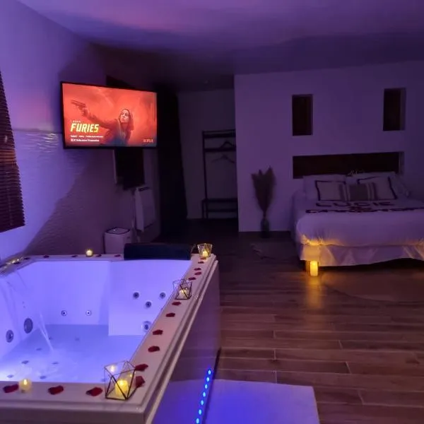 Suite de charme avec JACUZZI illimité et jardin privatif, hotel in Saint-Prix