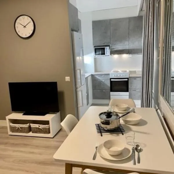 Saunallinen yksiö järvinäköalalla keskustassa, viešbutis mieste Pieksamakis