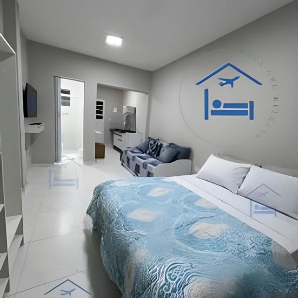 Confortavél Apartamento com AC, perto do Aeroporto
