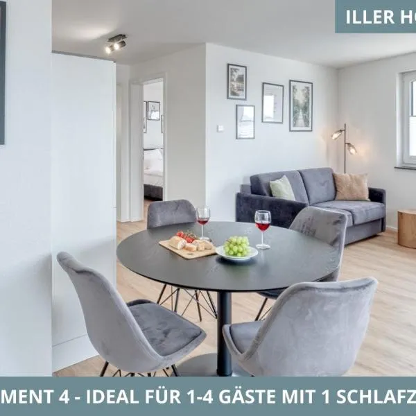 Iller Homes - 5 x Moderne Fewos je 1bis2 oder 1bis4 Pers mit Küche u Balkon - Parkplätze vorhanden, hotel en Vöhringen