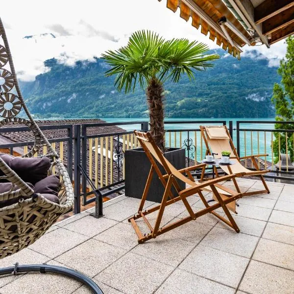 Spirit Apartments - The Penthouse - Lake View - Parking, hotel v destinaci Brienz