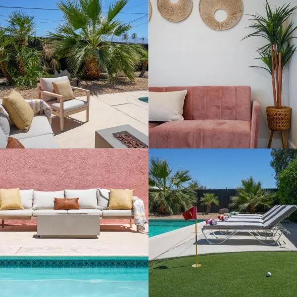 The Pink Cactus - Desert Retreat - Luxe Pool, Golf & Game Room, hotel v destinaci Indio