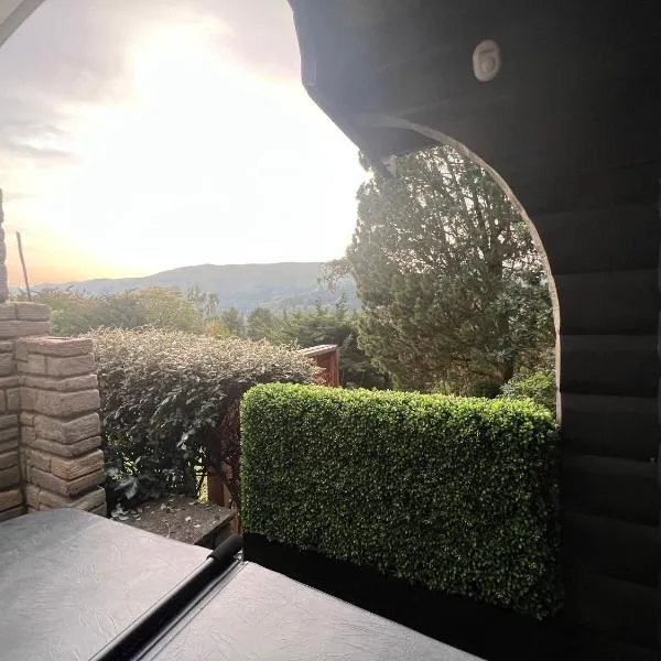 LARCHES LODGE Norwegian log cabin, wood stove & spa, hotel v destinaci Church Stretton