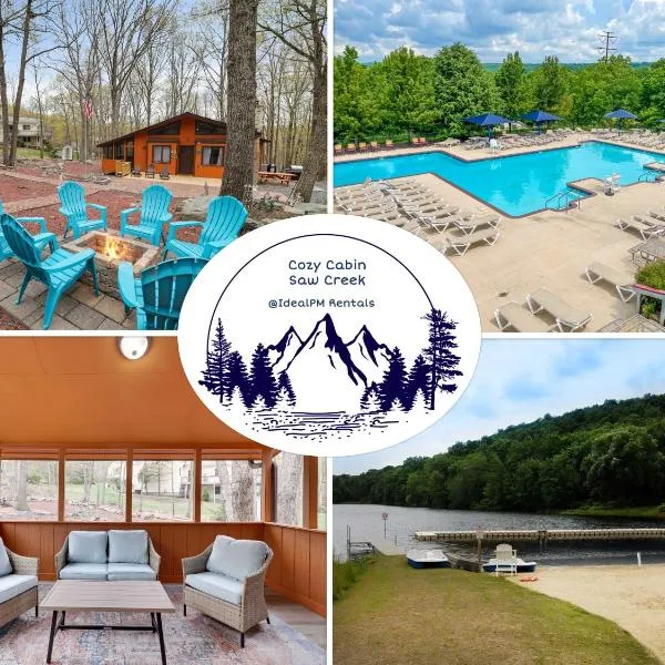 Premier Cozy Cabin - Free Amenities & Comm Indoor Pools, hotel in Bushkill