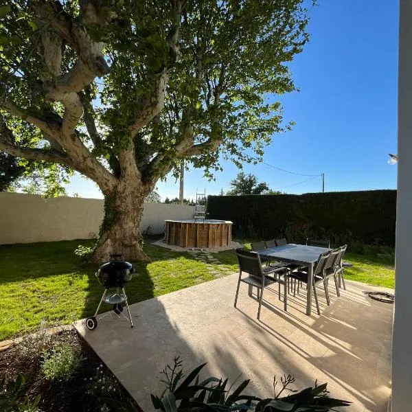 Le Platane Maison climatisée avec piscine, hotel en Monteux