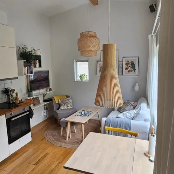 Tiny grey house with loft, 15 min from city center, hotel in Gothenburg