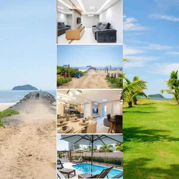 Piçarras में, होटल Apartamentos em Bal Piçarras 150 M DA PRAIA com SACADA, WI-FI, PISCINA, PORTARIA 24h, PLAYGROUND e vaga de GARAGEM