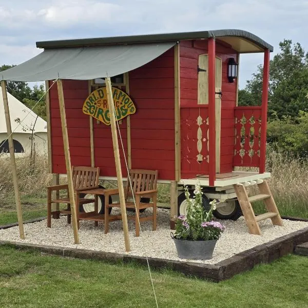 Restored circus wagon, hotel in Saltburn-by-the-Sea
