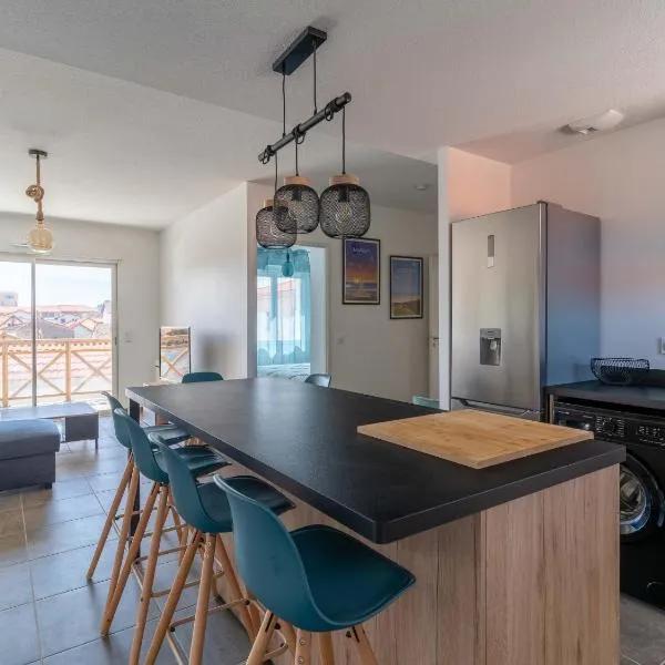 Appartement 3* à 50m de l'Océan, 5 pers, Clim, Wifi, Parking - Mimizan Plage - FR-1-50-116, hotel i Mimizan