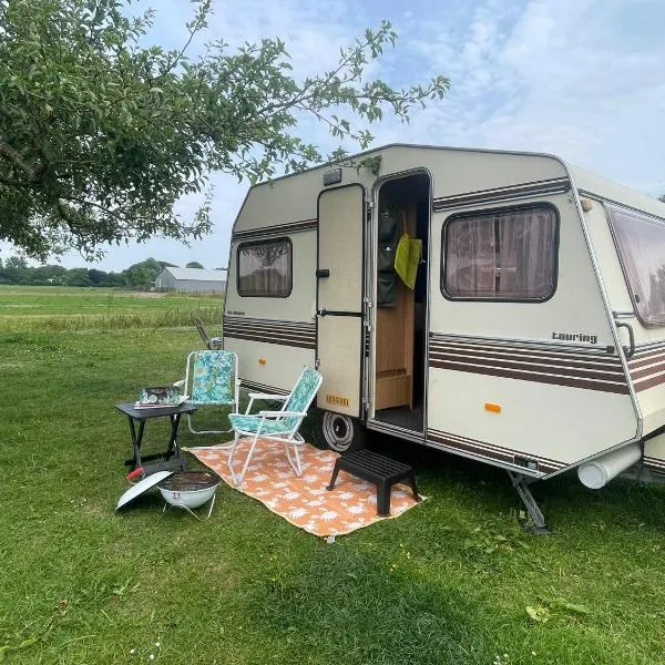Vintage caravan in old orchard at farm Huize Blokland, hotel di Hem