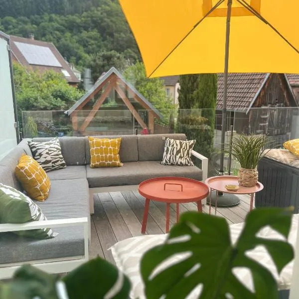 Gîte avec sauna proche de Colmar et Kaysersberg pour 10 personnes, hotel v destinaci Lapoutroie
