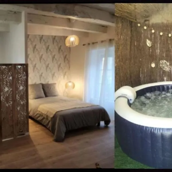 Charmante petite maison de bourg avec spa, hotel in Val Couesnon