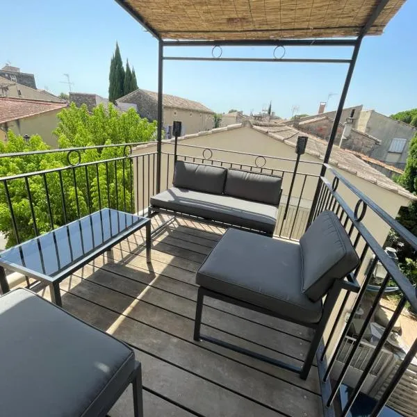 Appartement de village avec balcon rooftop, viešbutis mieste Maillane