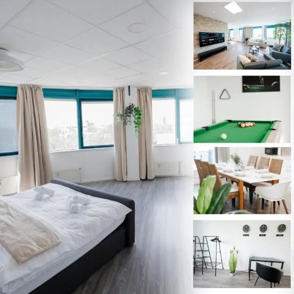 Design Penthouse - 4SZ - 2Bäder - Whirlpool - 2 Parkplätze - Dachterrasse, hotel in Karlsruhe