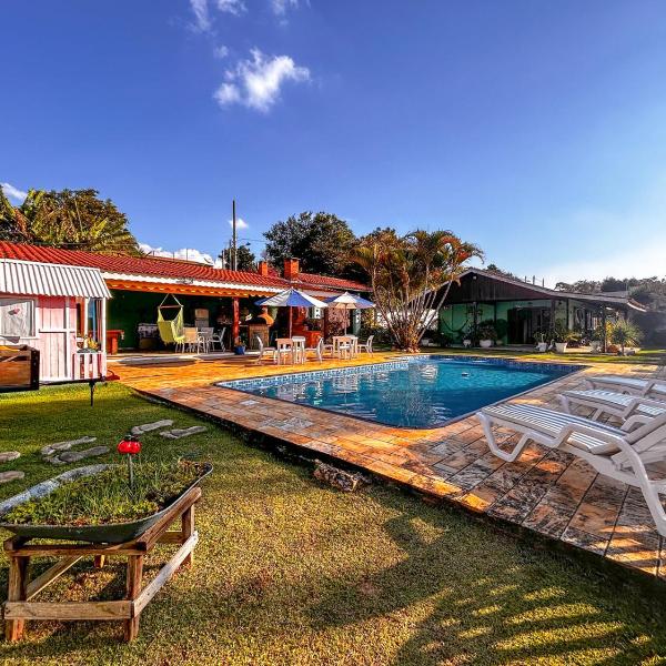 Chácara com piscina, churrasqueira, WiFi e quadra - Foto 3
