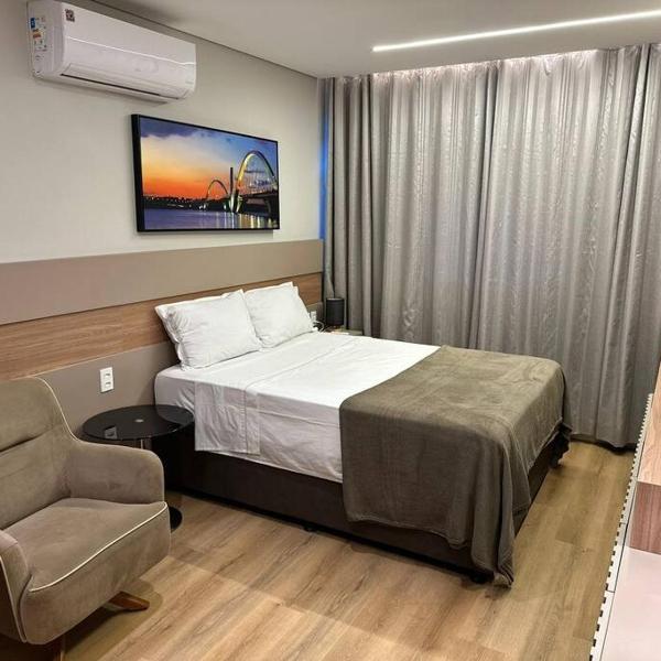 Apt Design - Asa Sul região central de Brasília com ar condicionado - Foto 2