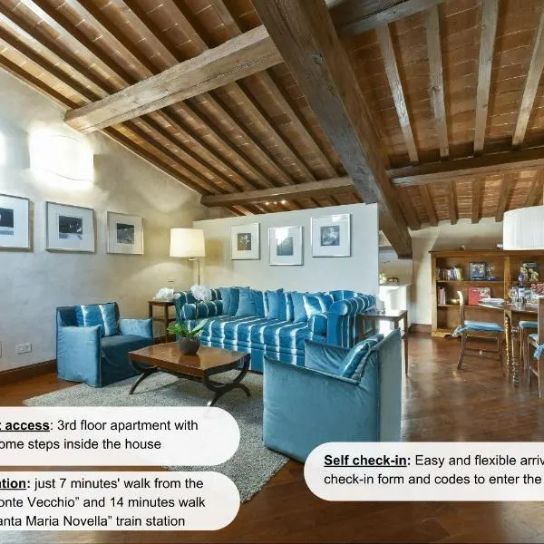 Tiepolo romantic penthouse in the Oltrarno, hotel ve Florencii