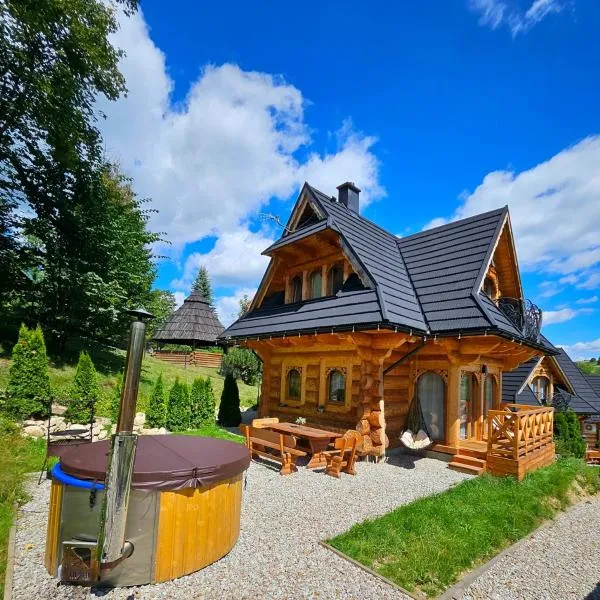 Góralska Chatka 3 Highland Cottage - Jacuzzi, Sauna, Split AC, Private parking, Mountains View, hotel v Zakopaném