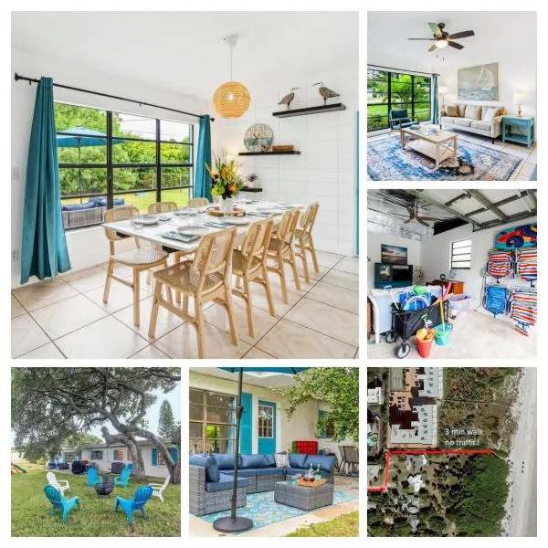 Beach House in Cocoa Beach - Steps to Beach - Game room - Backyard with Grill - Playground, hotel v destinaci Cocoa Beach