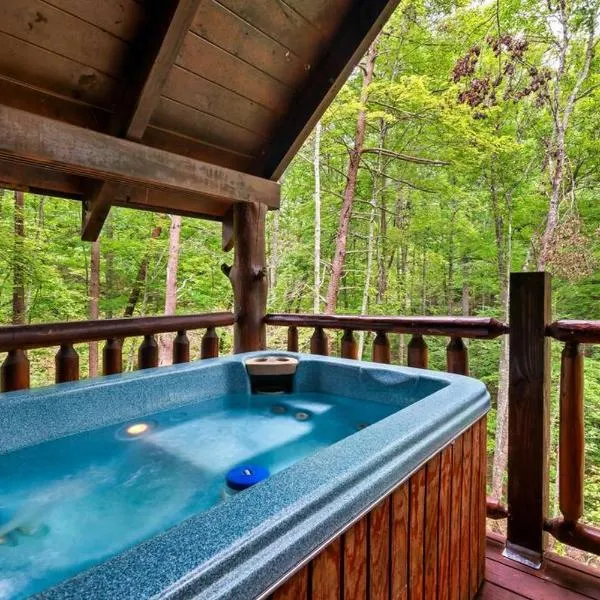Studio Log Cabin - hot tub, fireplace, views, private!, hotel u gradu Pidžin Fordž