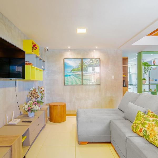 IT84 Maravilhoso Apartamento 4 Suítes, Beira Mar - Itacimirim