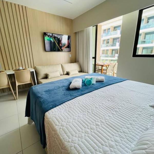 Flat em Muro Alto Porto de Galinhas com Piscina, Ar-condicionado e Cozinha Equipada - Foto 2
