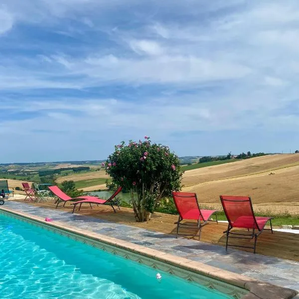Maison d'HÔTES LA FEZENDES – hotel w mieście Miradoux