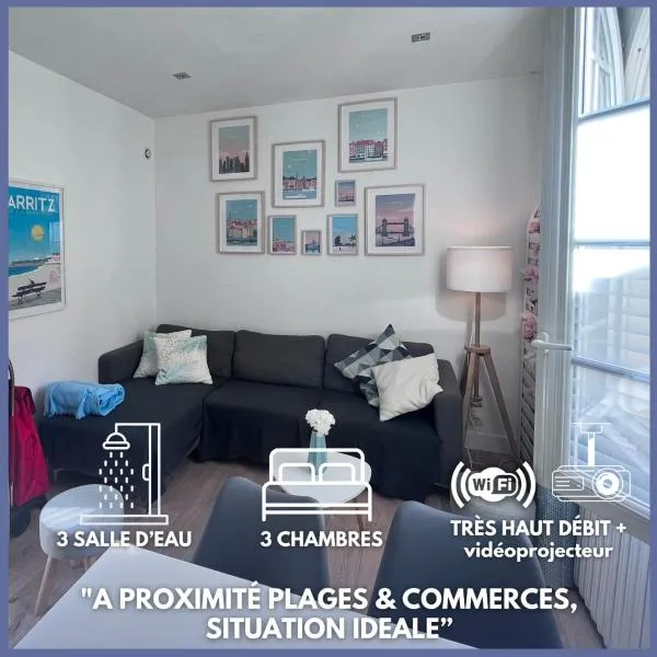 Chalet basque 6 couchages centre ville Biarritz, hotel v destinaci Biarritz
