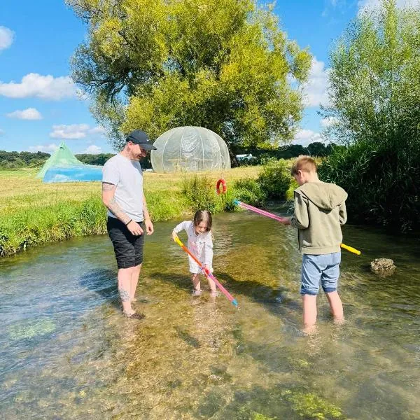 HERTFORD Farm yurt Tent Camping fire pit bbq pet friendly, hotel in Hertford