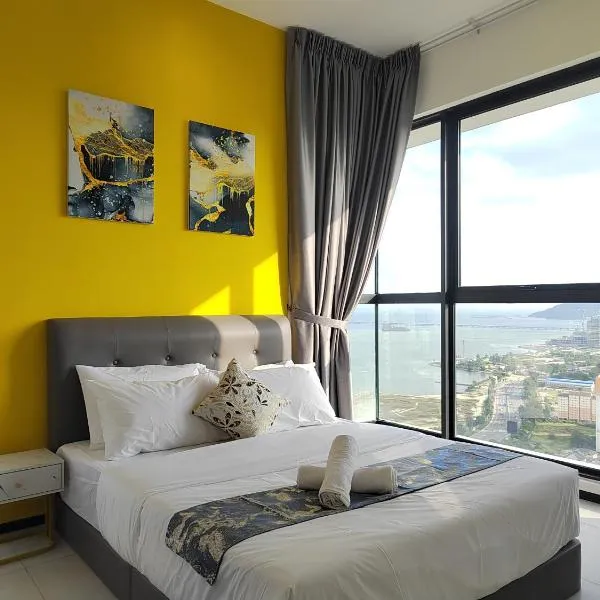 Seaview Infinity Pool , 40th , 9pax, 3Rooms 2Carpark, hotel v destinaci Jelutong