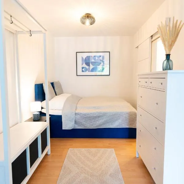 Apartment Blaue Pause nahe Basel-Balkon-Küche, hotel Rheinfeldenben