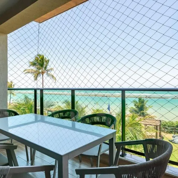 Flat vista mar no La Fleur Polinésia - Muro Alto - Porto de Galinhas, hotel in Cupe