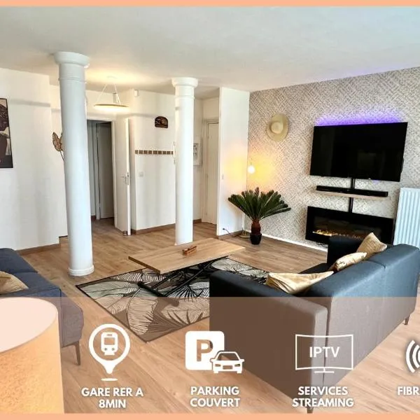 El Cubanito Athéna - Résidence de Standing - 2 Chambres - 4 Couchages - 8 Personnes Max - Parking Privé - Gare à 8 min, готель у місті Сержі