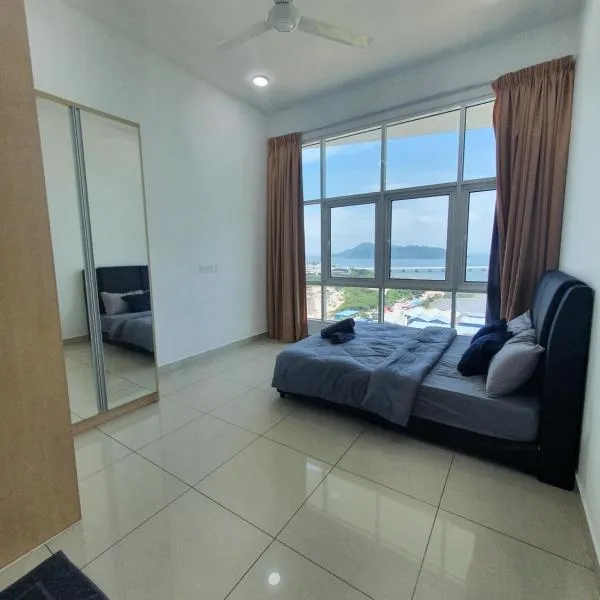 Southbay Seaview Condo A2 10minQueensbay 10minSpice, hotel v destinaci Bayan Lepas