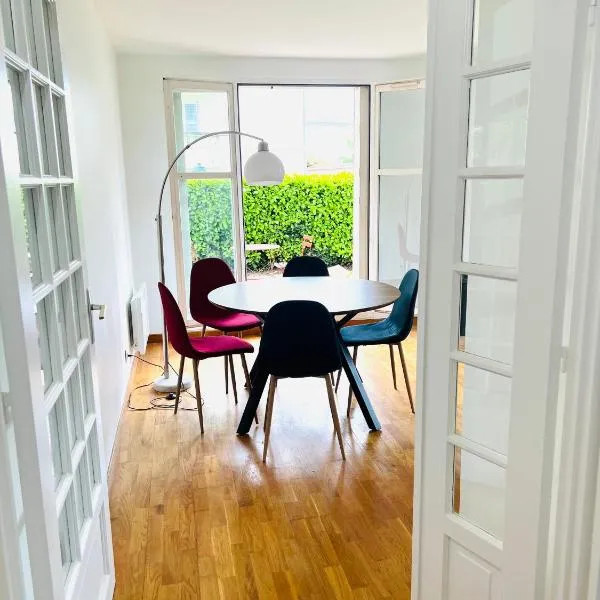 Appartement standing avec jardin, 4 personnes, stratégiquement situé, hotel v destinácii Mantes-la-Jolie