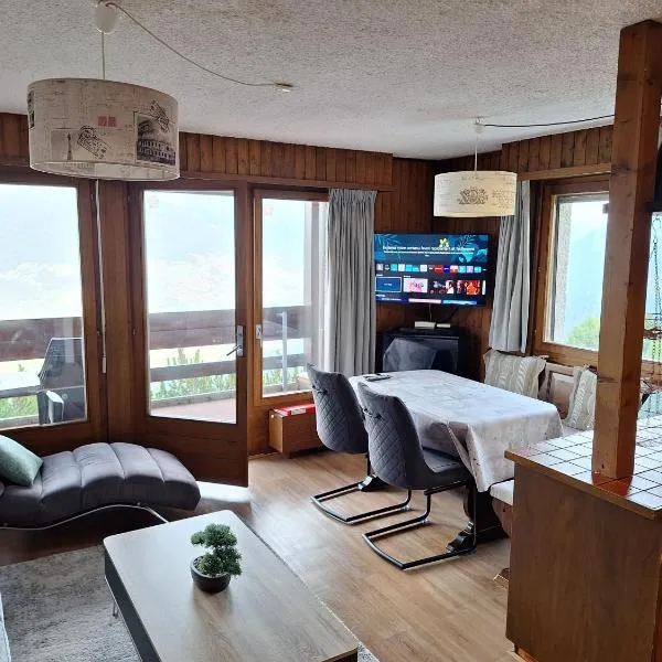 Les Collons1800- Bel appart 2pièces-4 pers-piscine-sauna-parking int-Wifi gratuit, hotel em Vex