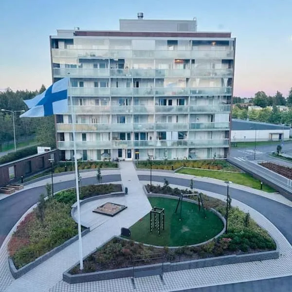 Aurora Home Espoo Niittykumpu - New 1bedroom -apartment with balcony, close to metro, Aalto University, Metro Areena and Helsinki, hotel in Espoo